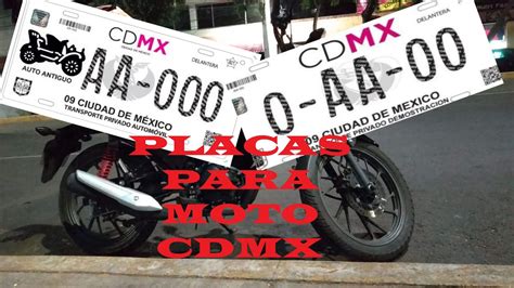 placas para moto cdmx